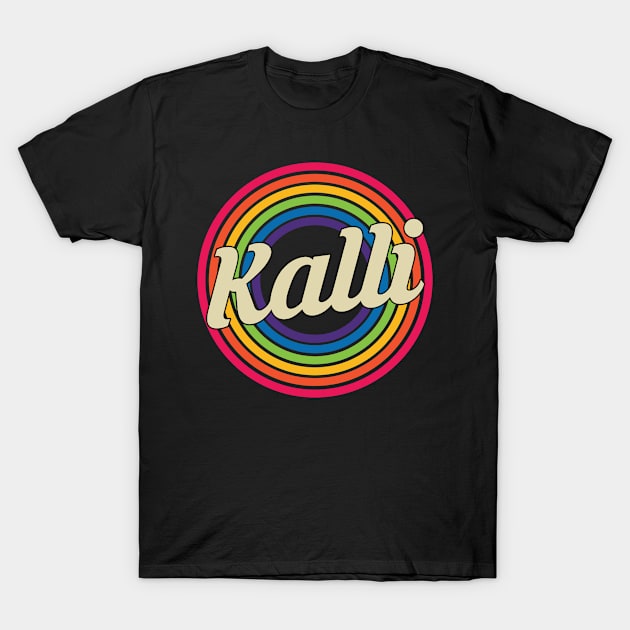 Kalli - Retro Rainbow Style T-Shirt by MaydenArt